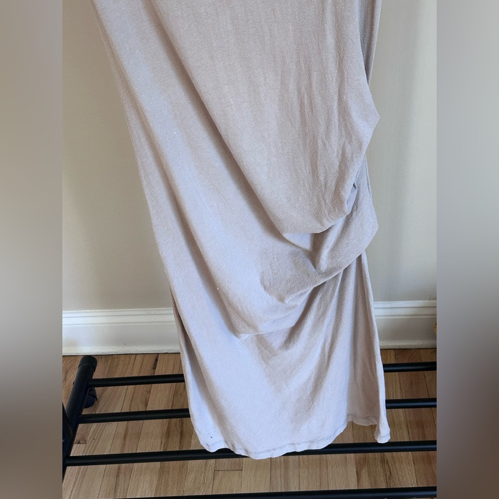 JAMES PERSE Ruched side V Neck Dress Shad - Picture 6 of 9
